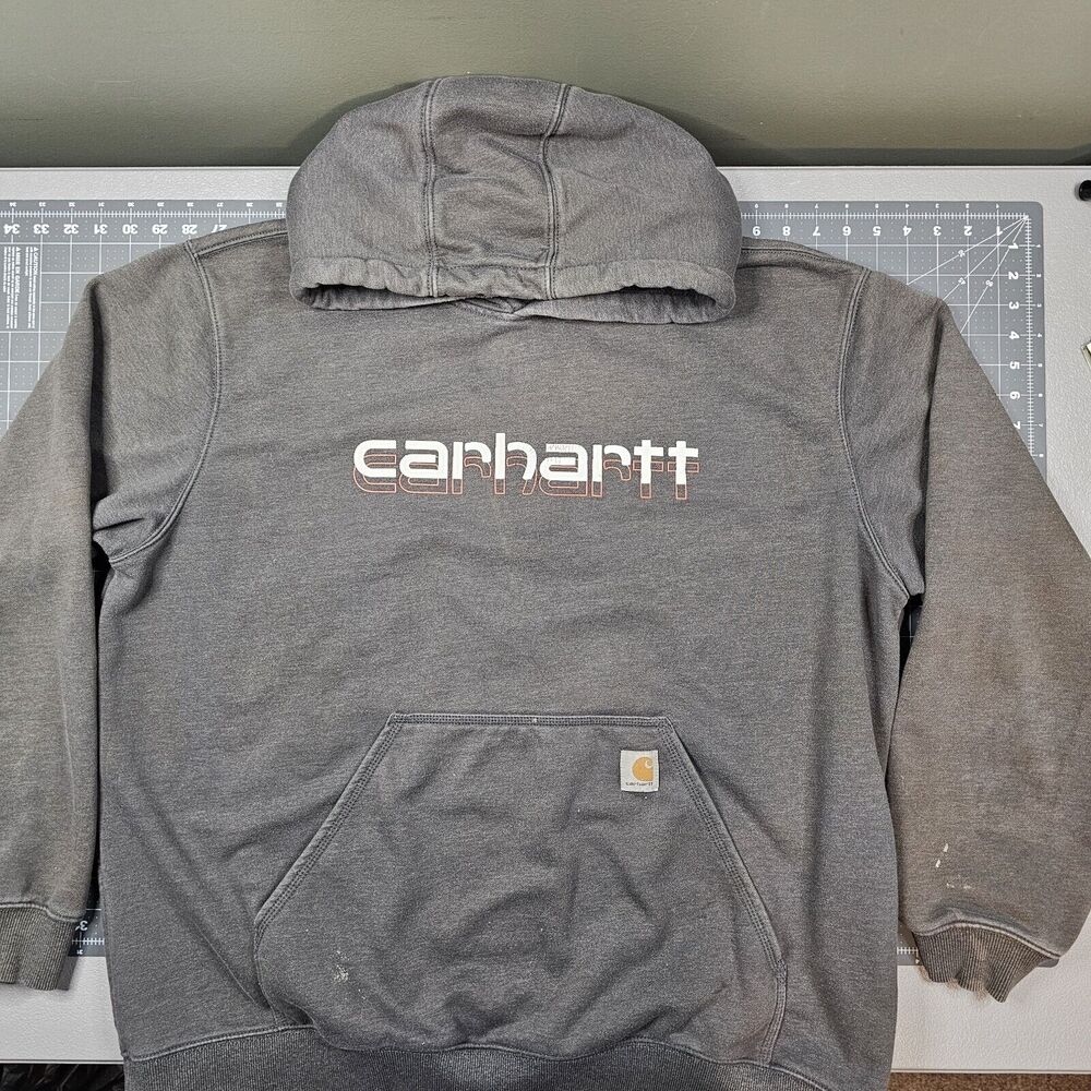 Carhartt Hoodie XXL Grunge Workwear Streetwear Casual Y2K Skater Distressed